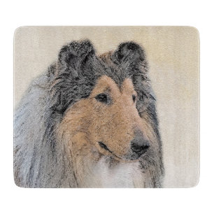 Planche À Découper Collie (Rough) Peinture - Cute Original Chien Art