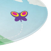 PLANCHE À DÉCOUPER COLLINE AVEC BOUTEILLE ET FLEURS (Coin)