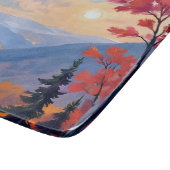 Planche À Découper Collines d'automne | Feuillage de feuilles d'autom (Coin)