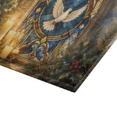 Planche À Découper Colombe de Noël en vitrail (Coin)