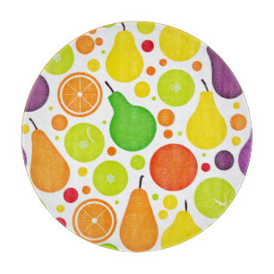 Planche À Découper Coloré Fruiteux Vibrance Motif Art