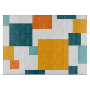 Planche À Découper Coloré, moderne, jouant carré motif géométrique