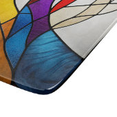 Planche À Découper Coloré Vitrage Mosaïque Abstraction (Coin)