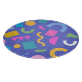 Planche À Découper Colorful Abstract Geometric Memphis Style Pattern (Coin)