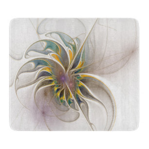 Planche À Découper Colorful fractal ornament. Flower art