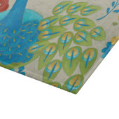 Planche À Découper Colorful Peacock et Fleurs (Coin)