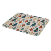 Planche À Découper Colourful Christmas Pine Trees Seamless Pattern (Coin)