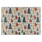 Planche À Découper Colourful Christmas Pine Trees Seamless Pattern (Devant)