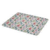 Planche À Découper Colourful Pastel Christmas Pine Trees Pattern (Coin)