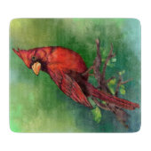 Planche À Découper Commission de coupe des oiseaux du Cardinal-Rouge  (Devant)