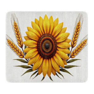 Planche À Découper Commission de coupe du tournesol et du blé