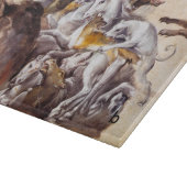 PLANCHE À DÉCOUPER COMPOSITION AVEC DES ANIMAUX, CHEVAUX D'ÉLEVAGE, C (Coin)