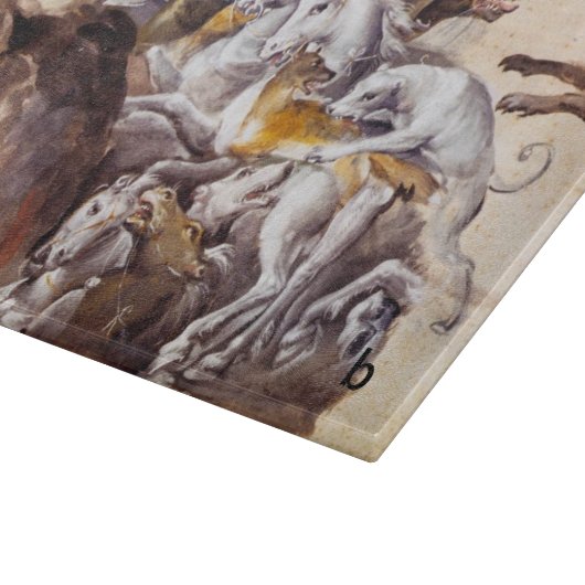 PLANCHE À DÉCOUPER COMPOSITION AVEC DES ANIMAUX, CHEVAUX D'ÉLEVAGE, C (Coin)