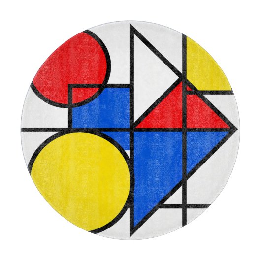 Planche À Découper Composition de couleurs primaires de Mondrian (Devant)