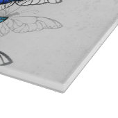 Planche À Découper Composition de papillons blancs et bleus (Coin)