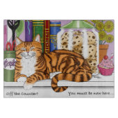 Planche À Découper Comptoir de cuisine Orange Tabby Top Chat (Devant)