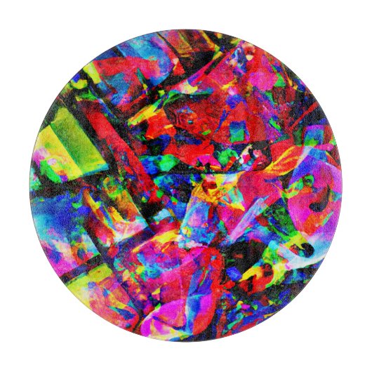 Planche À Découper Conception abstraite colorée (Devant)