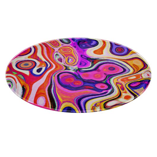 Planche À Découper Conception abstraite colorée (Coin)