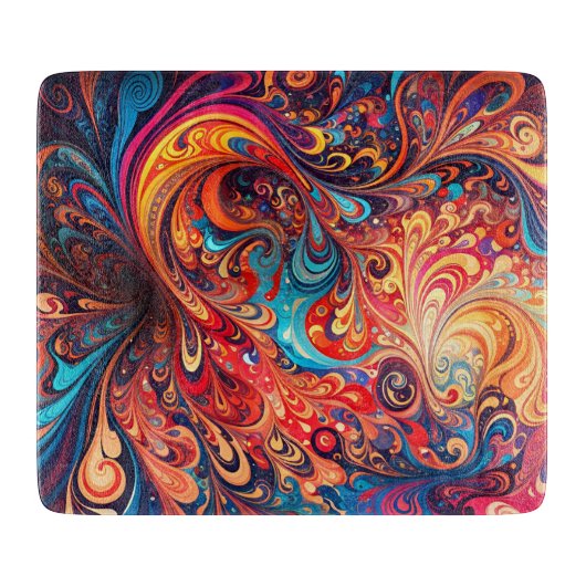 Planche À Découper Conception abstraite dynamique (Devant)