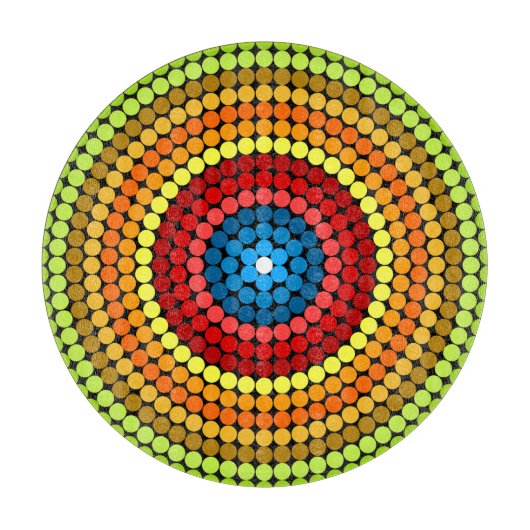 Planche À Découper Conception d'art mandala abstrait pointillé-65904 (Devant)