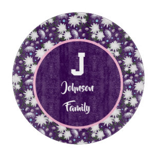 Planche À Découper Conception de cadeau personnalisé de monogramme fl