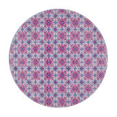 Planche À Découper Conception de carrelage rose et bleu (Devant)