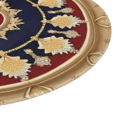 Planche À Découper Conception de cercle floral orné doré (Coin)
