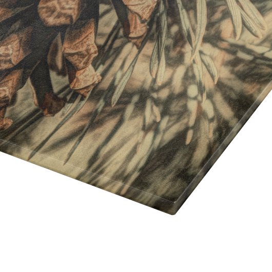 Planche À Découper Conception de cône de pin rustique (Coin)