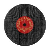 Planche À Découper Conception de disques vinyle Peace and joy (Devant)