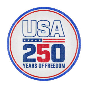 Planche À Découper Conception de drapeau patriotique USA 250 ans de l