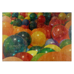 Planche À Découper Conception de fête de ballons colorés