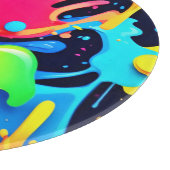 Planche À Découper Conception de fête de peinture vibrante (Coin)