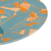 Planche À Découper Conception de feuille contemporaine en pêche  (Coin)