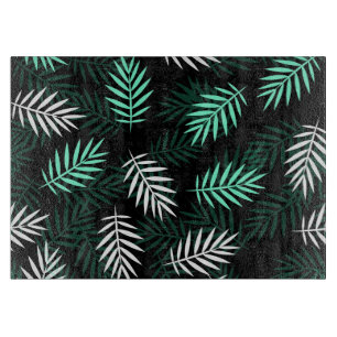 Planche À Découper Conception de feuilles de palmier vertes