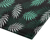 Planche À Découper Conception de feuilles de palmier vertes (Coin)