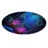 Planche À Découper Conception de Fleur de Jungle Lumineuse Mystique (Coin)