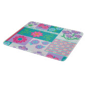 Planche À Découper Conception de fleurs vibrantes en fleurs (Coin)