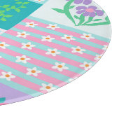 Planche À Découper Conception de fleurs vibrantes en fleurs (Coin)