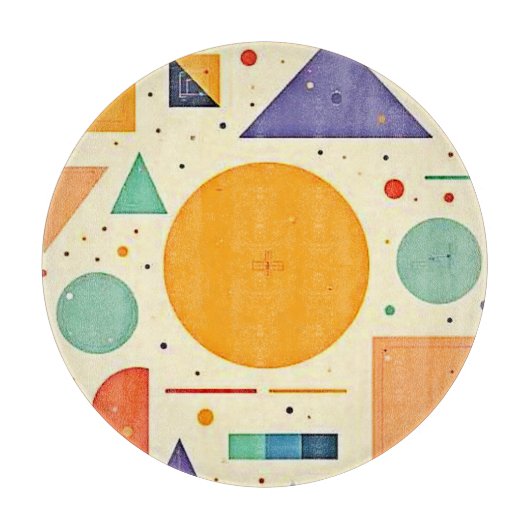 Planche À Découper Conception de formes géométriques Abstraites (Devant)