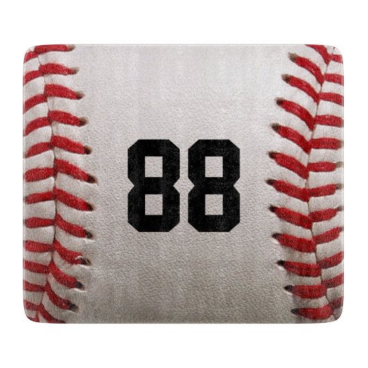Planche À Découper Conception de joueur de baseball avec numéro de ma (Devant)
