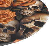 Planche À Découper Conception de la série Un crâne et des roses 9 (Coin)