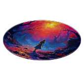 Planche À Découper Conception de la solitude de la fille de la forêt  (Coin)