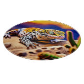 Planche À Découper Conception de lézard gecko léopard mignon au couch (Coin)