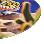 Planche À Découper Conception de lézard gecko léopard mignon au couch (Coin)
