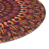 Planche À Découper Conception de mandala marron floral (Coin)