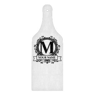 Planche À Découper Conception de monogramme floral