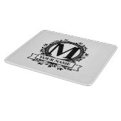 Planche À Découper Conception de monogramme floral (Coin)