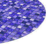 Planche À Découper Conception de mosaïque bleue abstraite avec textur (Coin)