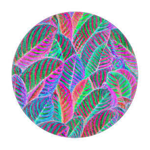 Planche À Découper Conception de Motif de feuille vif