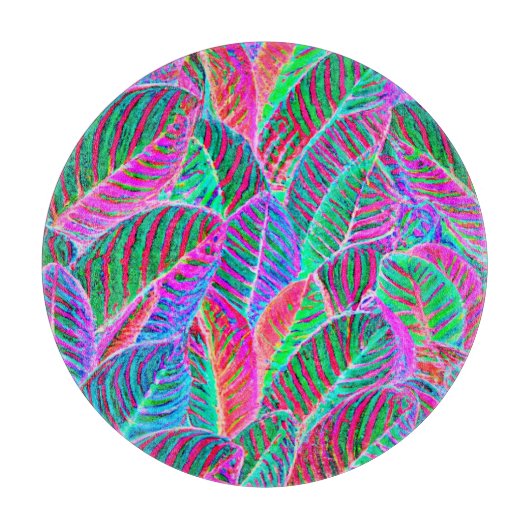 Planche À Découper Conception de Motif de feuille vif (Devant)